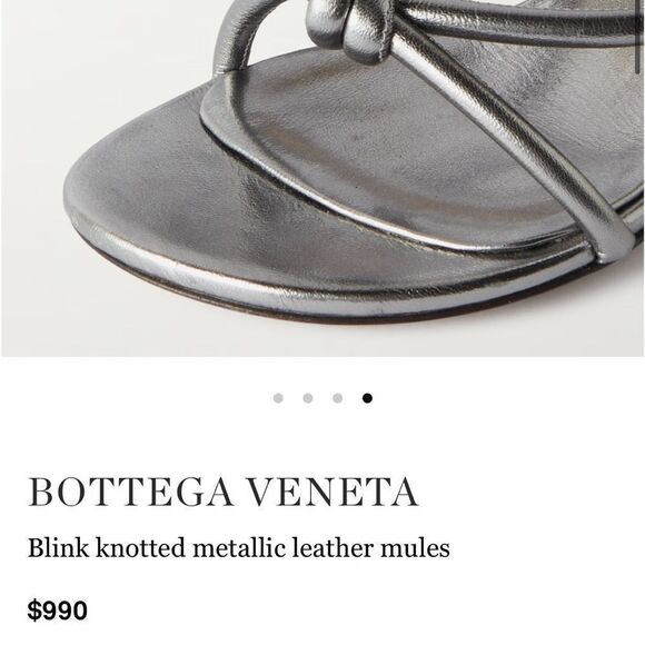 NEW bottega Veneta silver knot sandal - Picture 4 of 12